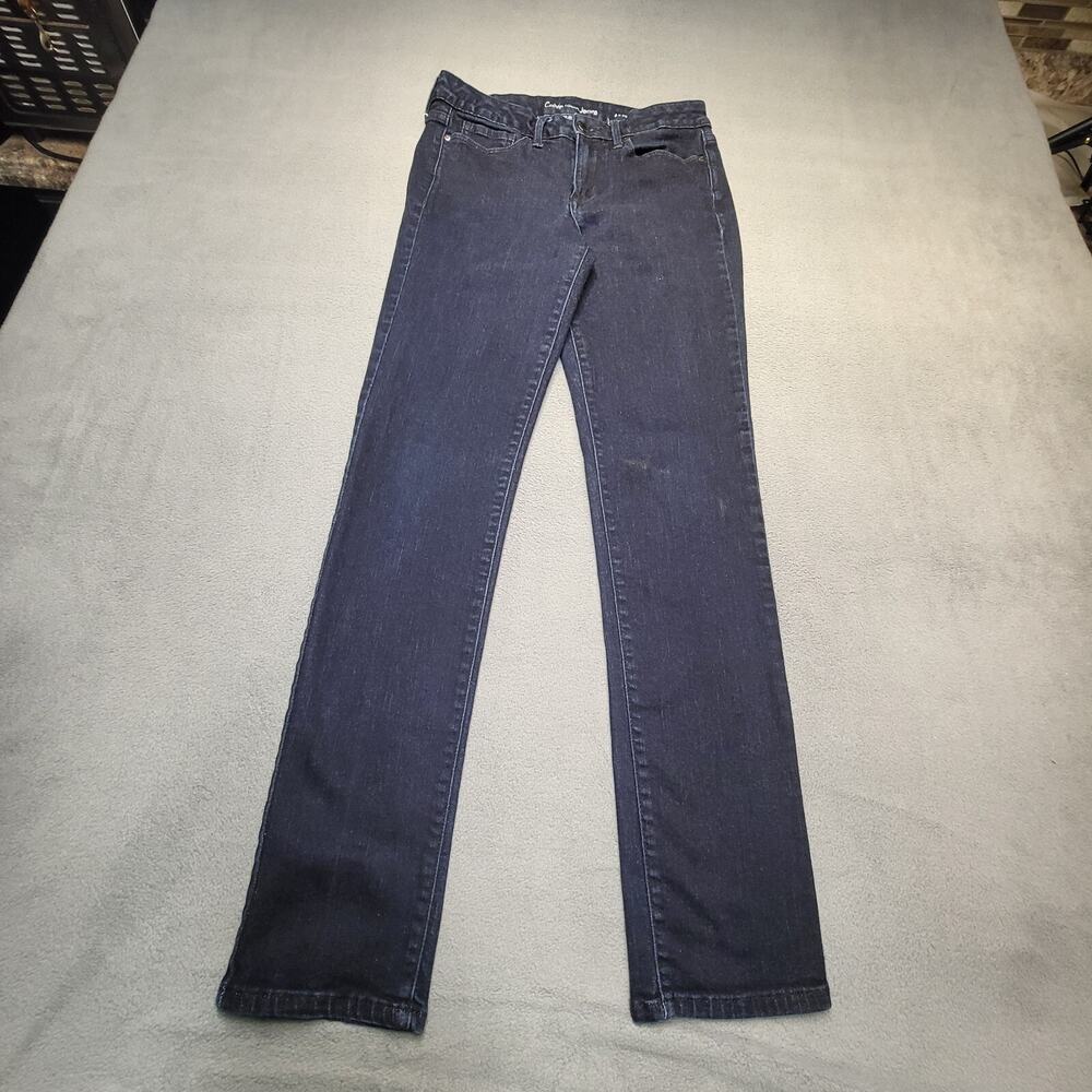 Calvin Klein Jeans Womens 6 Blue Ultimate Skinny Leg Distressed Stretch Denim